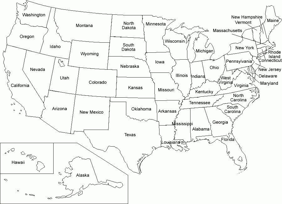 Printable Map Of USA Map Of United States