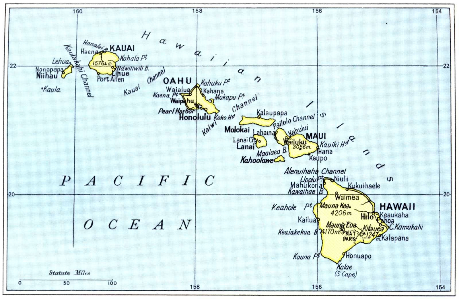 Printable Maps Of Hawaii Islands Free Map Of Hawaiian 