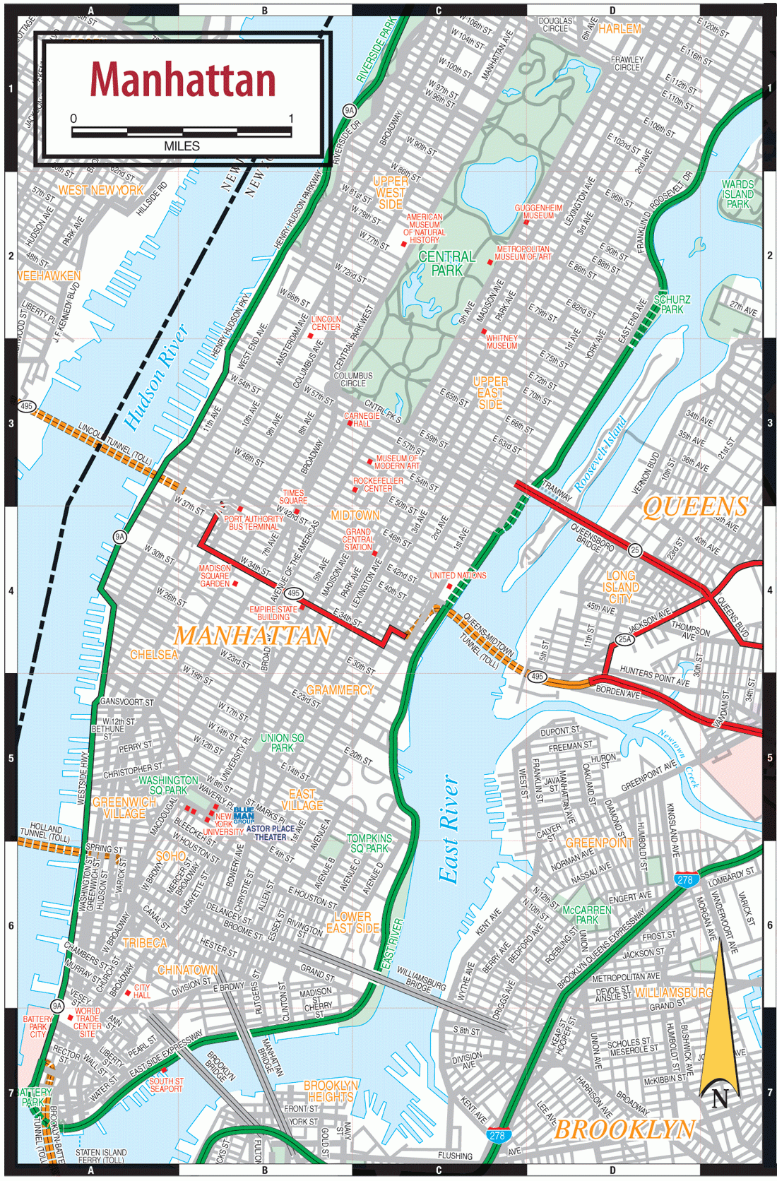 Printable New York City Map Add This Map To Your Site 