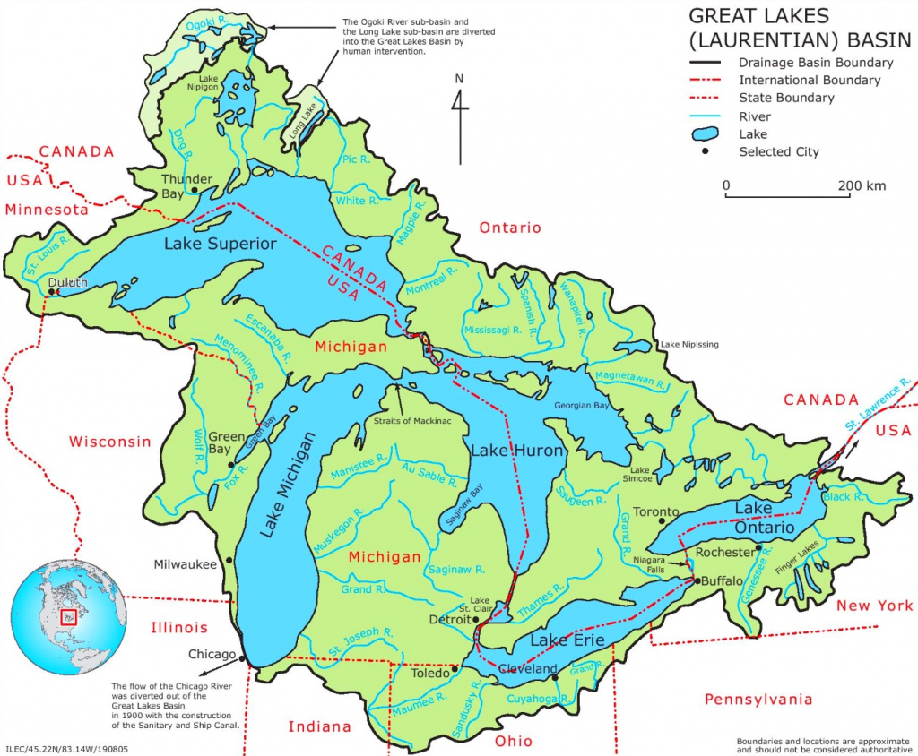 Printable Us Map With Great Lakes Printable US Maps