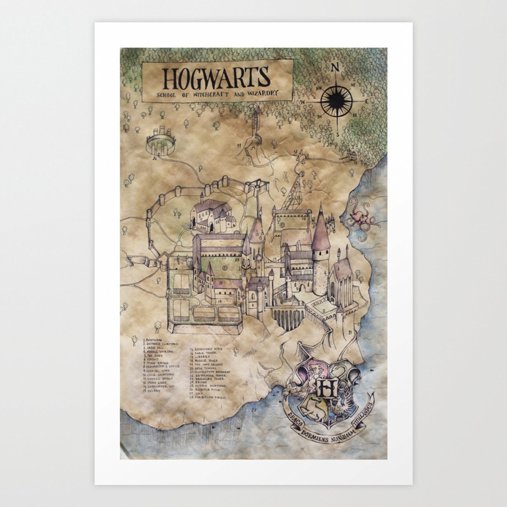 Printable White Marauders Map Pdf Hogwarts Map Printable 