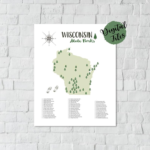 PRINTABLE Wisconsin State Parks Map State Parks Of
