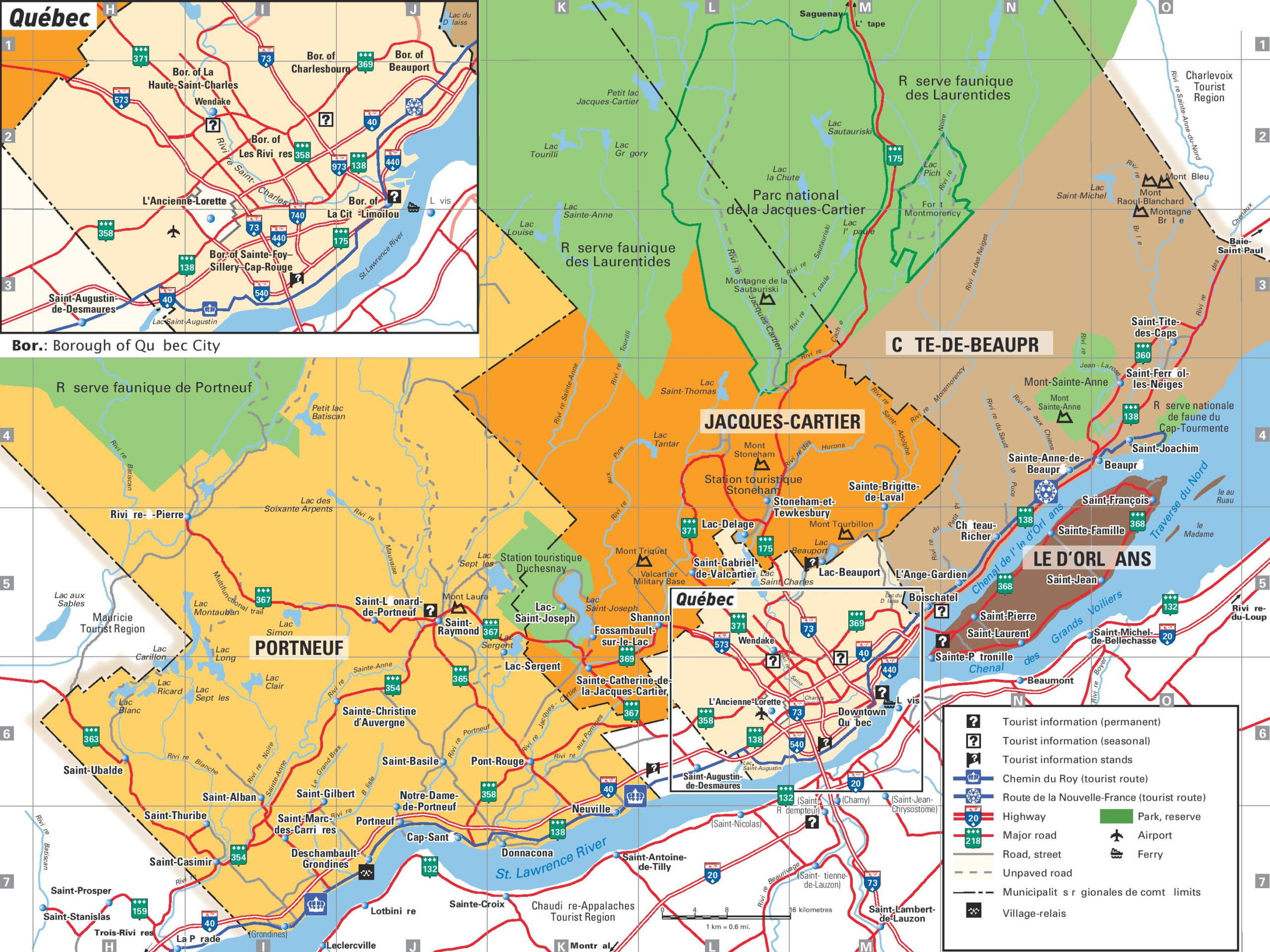 Quebec City Road Map