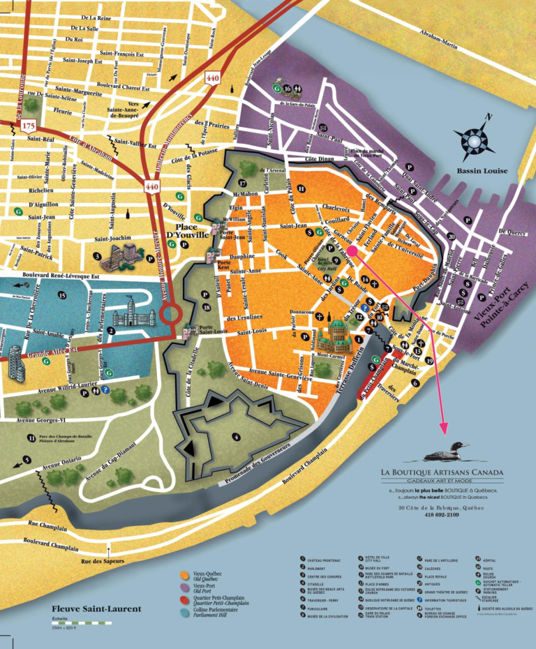 Quebec City Sightseeing Map