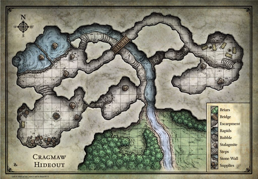 Reversed Map Of Cragmar Hideout For Phandalen For 5th 