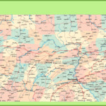 Road Map Of Pennsylvania With Cities