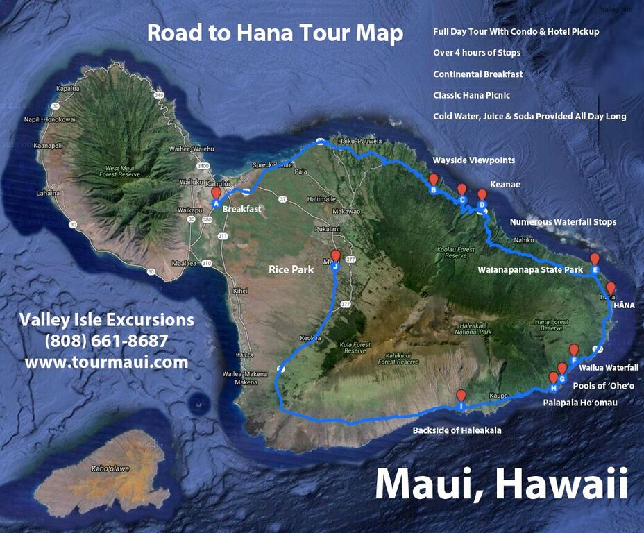 Road To Hana Historic Hana Highway Map Tips