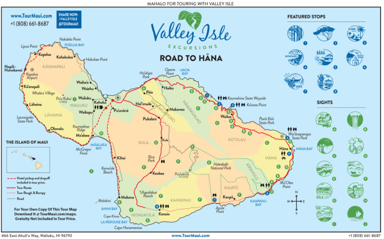 See The Road To Hana Highway Map Guide To Hana Maui