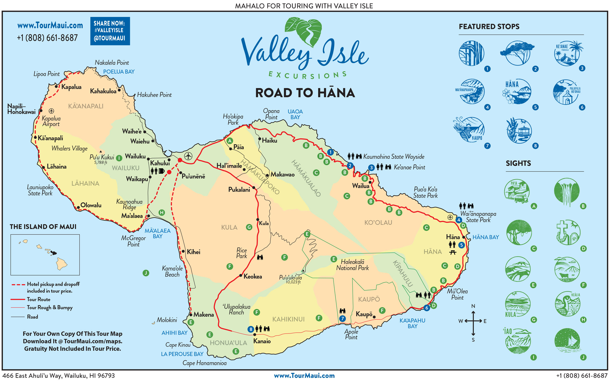 See The Road To Hana Highway Map Guide To Hana Maui See The Road To Hana Highway Map Guide To Hana Maui