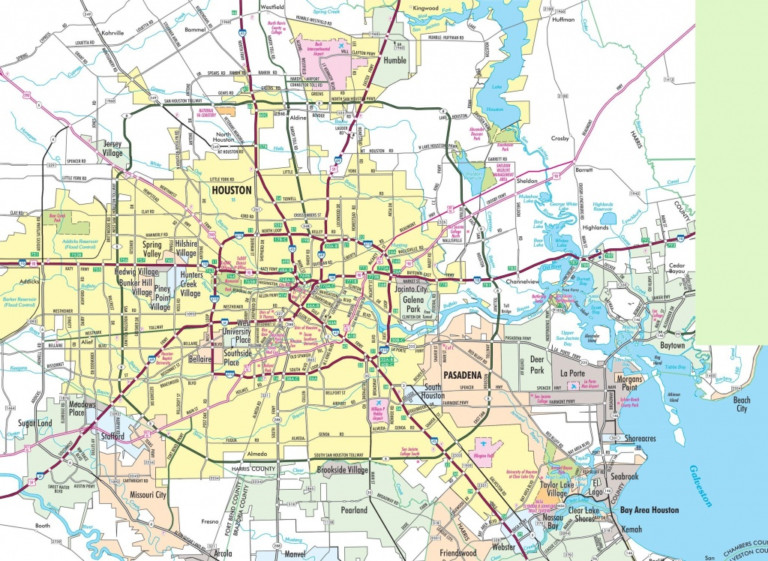Show Map Of Houston Texas Printable Maps