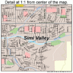 Simi Valley California Street Map 0672016