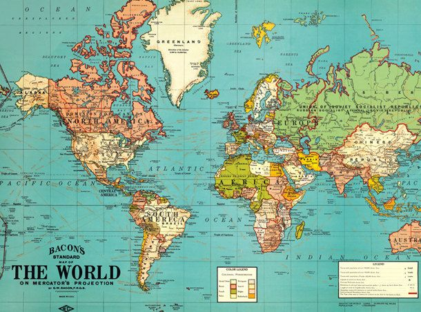 SMALL Vintage World Digital Map PRINTABLE Map For Nursery