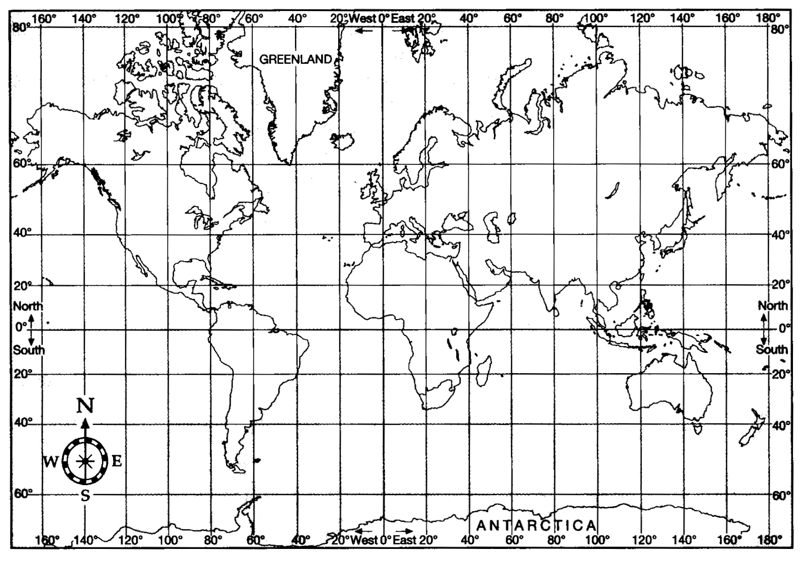 The Best World Map With Latitude And Longitude Printable 