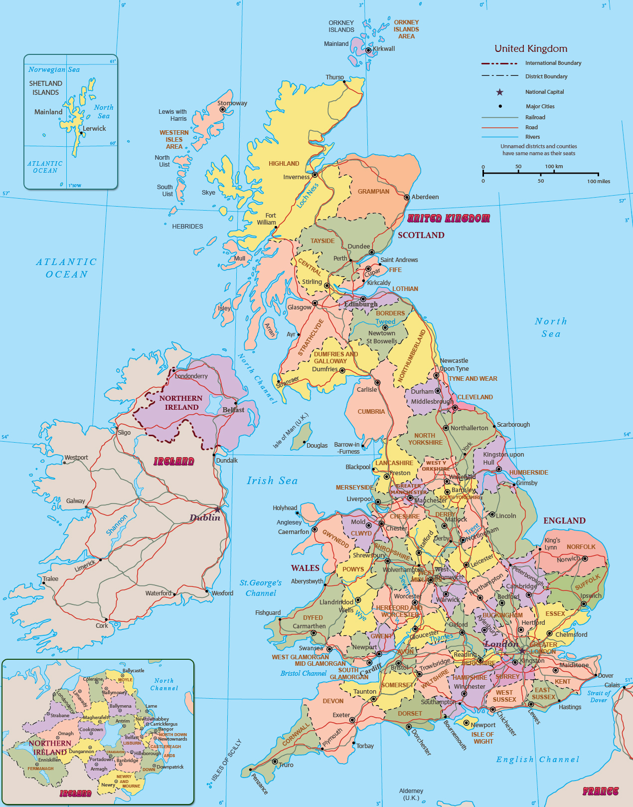 United Kingdom Map England Wales Scotland Northern United Kingdom Map England Wales Scotland Northern