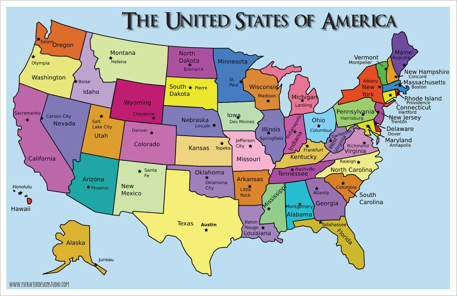 United States Capitals Quiz Printable Google Search 