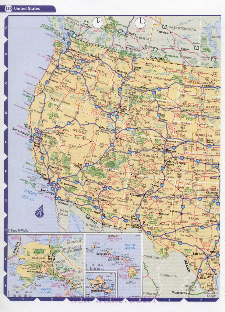 Usa Map Western United States Road Map Printable 