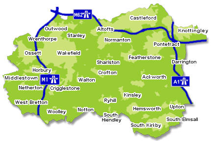 Wakefield Map Wakefield Map
