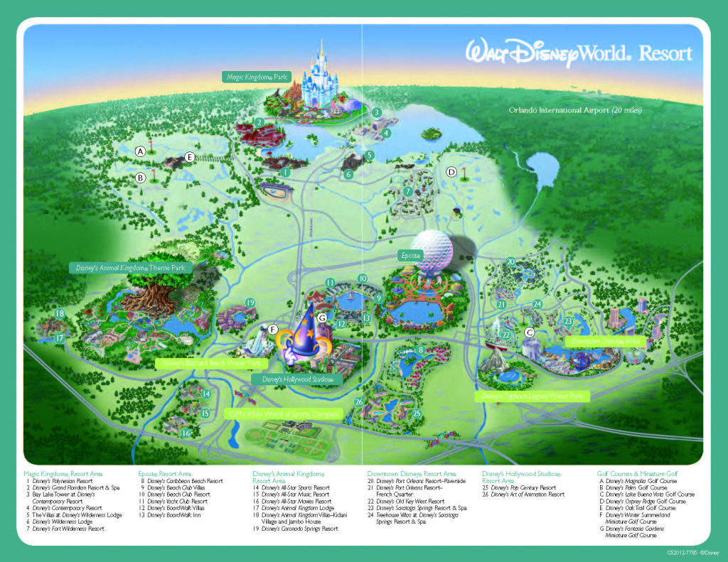 Printable Walt Disney World Map Printable Map of The United States