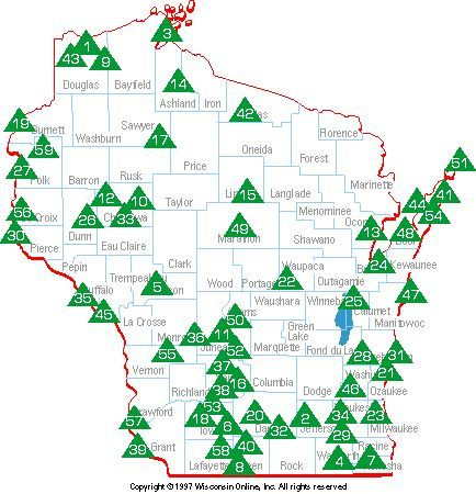 Wisconsin State Parks Forests Recreation Areas Scroll 