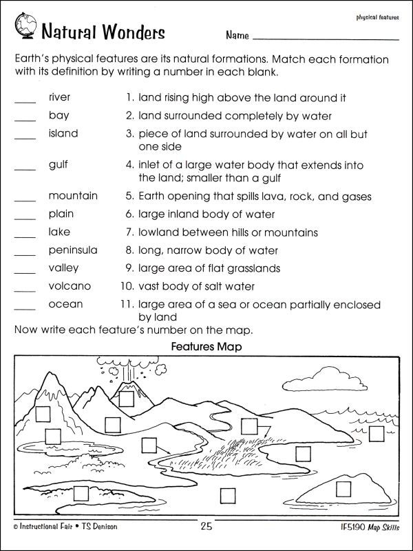 Worksheet Map Skills Worksheets 3rd Grade Free Map Skills 