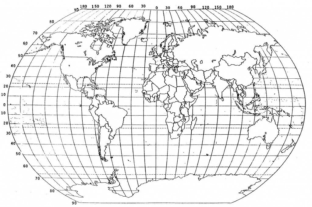 World Map With Latitude And Longitude Lines Printable 