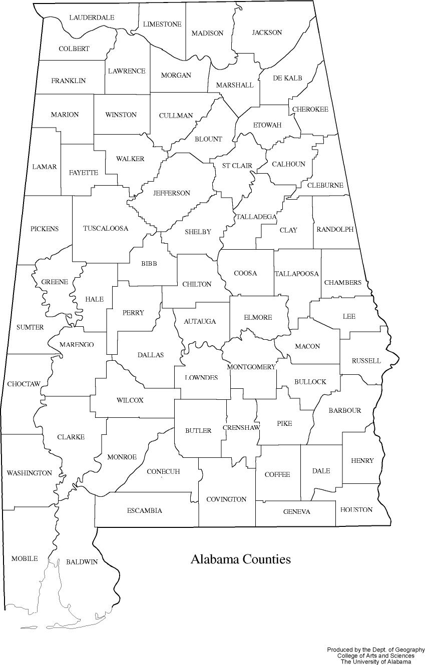 Alabama Map Printable – Printable Map of The United States
