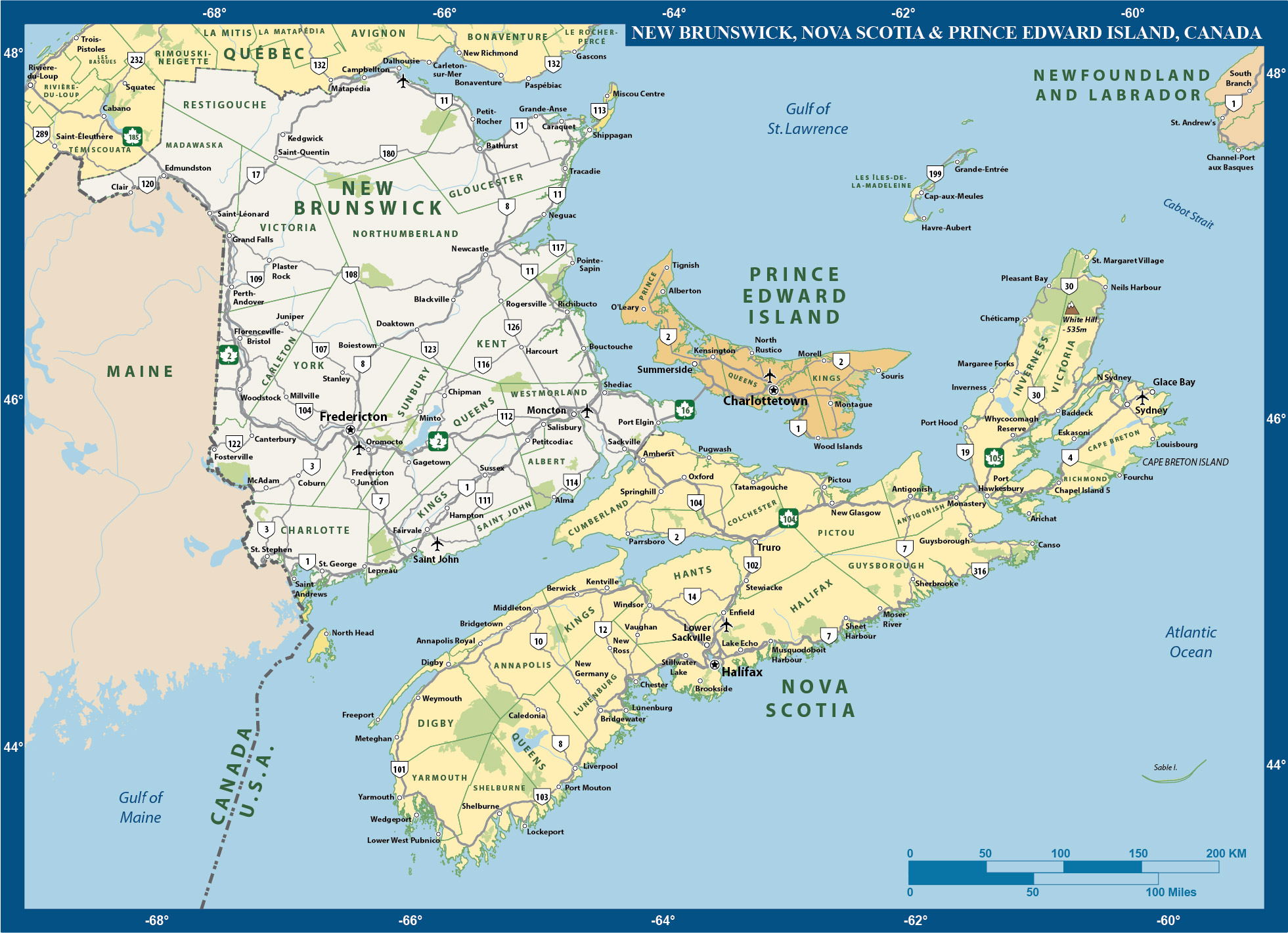 Atlantic Provinces Map Digital Creative Force Atlantic Provinces Map Digital Creative Force