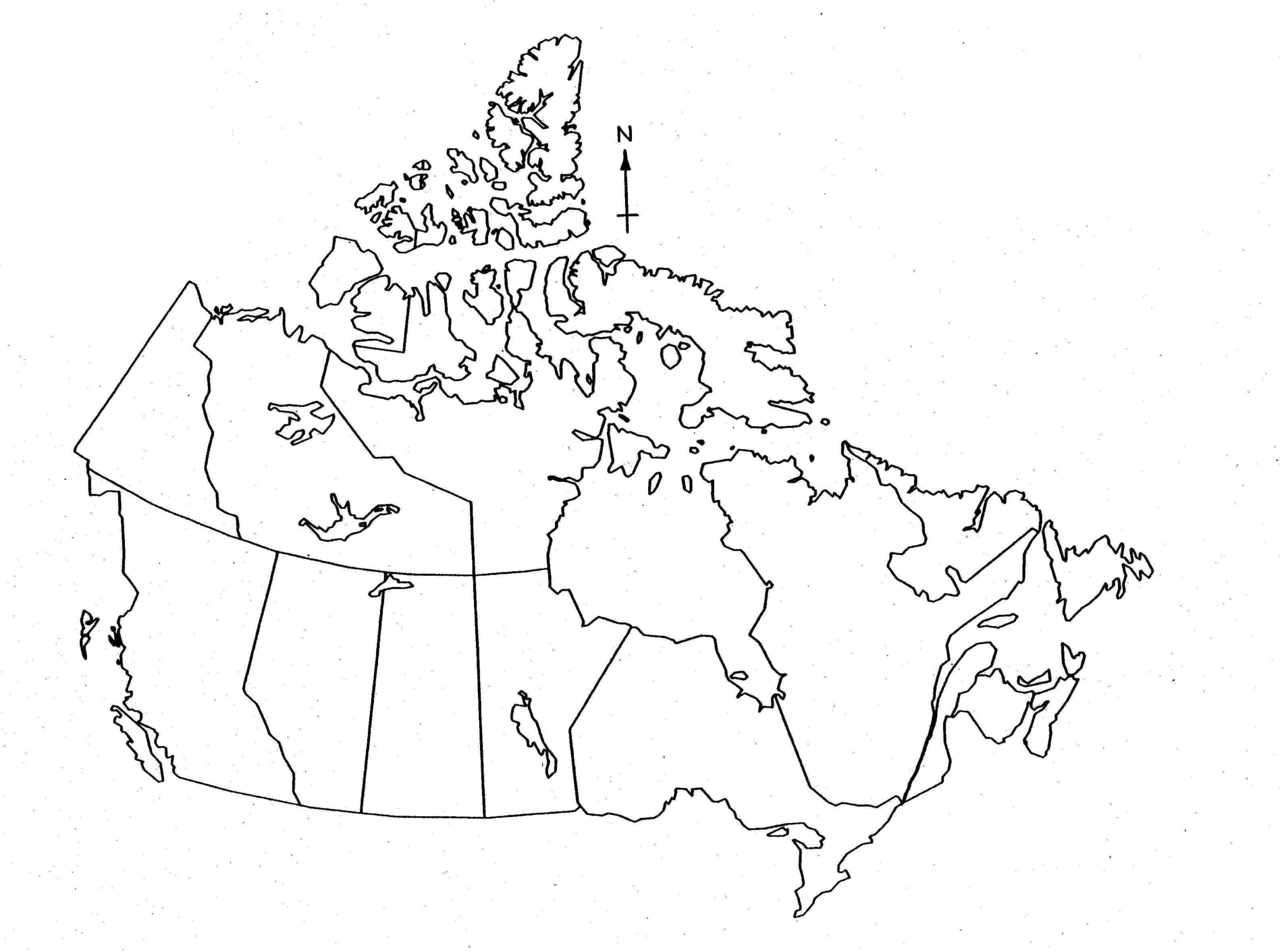 Blank Map Of Canada For Kids Printable Map Of Canada For 