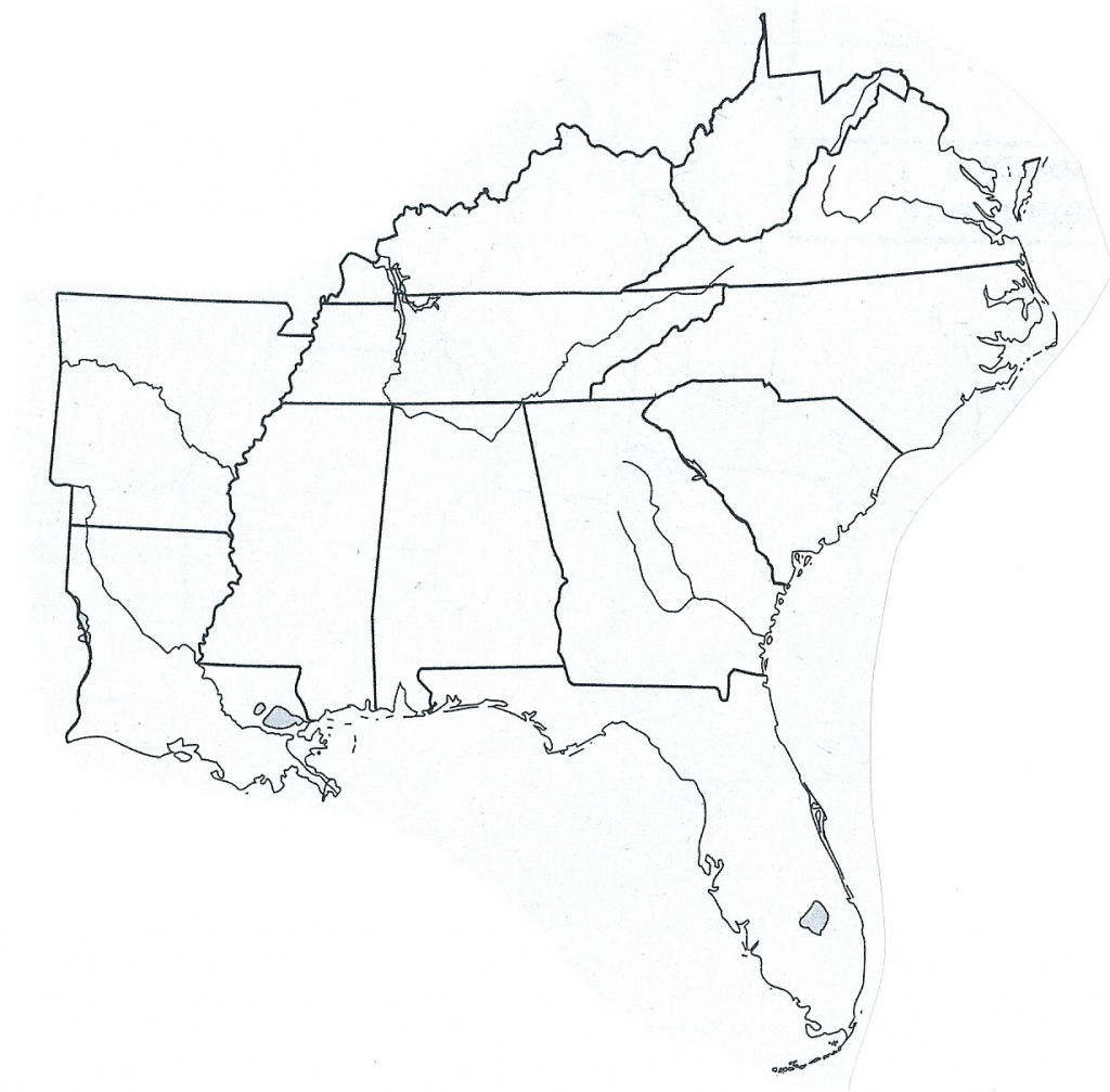 Blank Printable Map Of The United States Best Southeast Us 