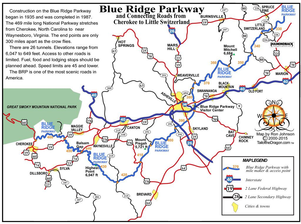 Blue Ridge Parkway Cherokee To Little Switzerland Tail 