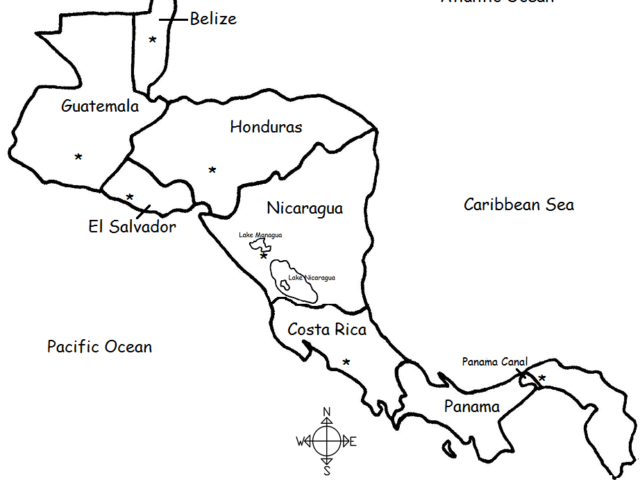 Central America Countries And Capitals Printable Central America Countries And Capitals Printable