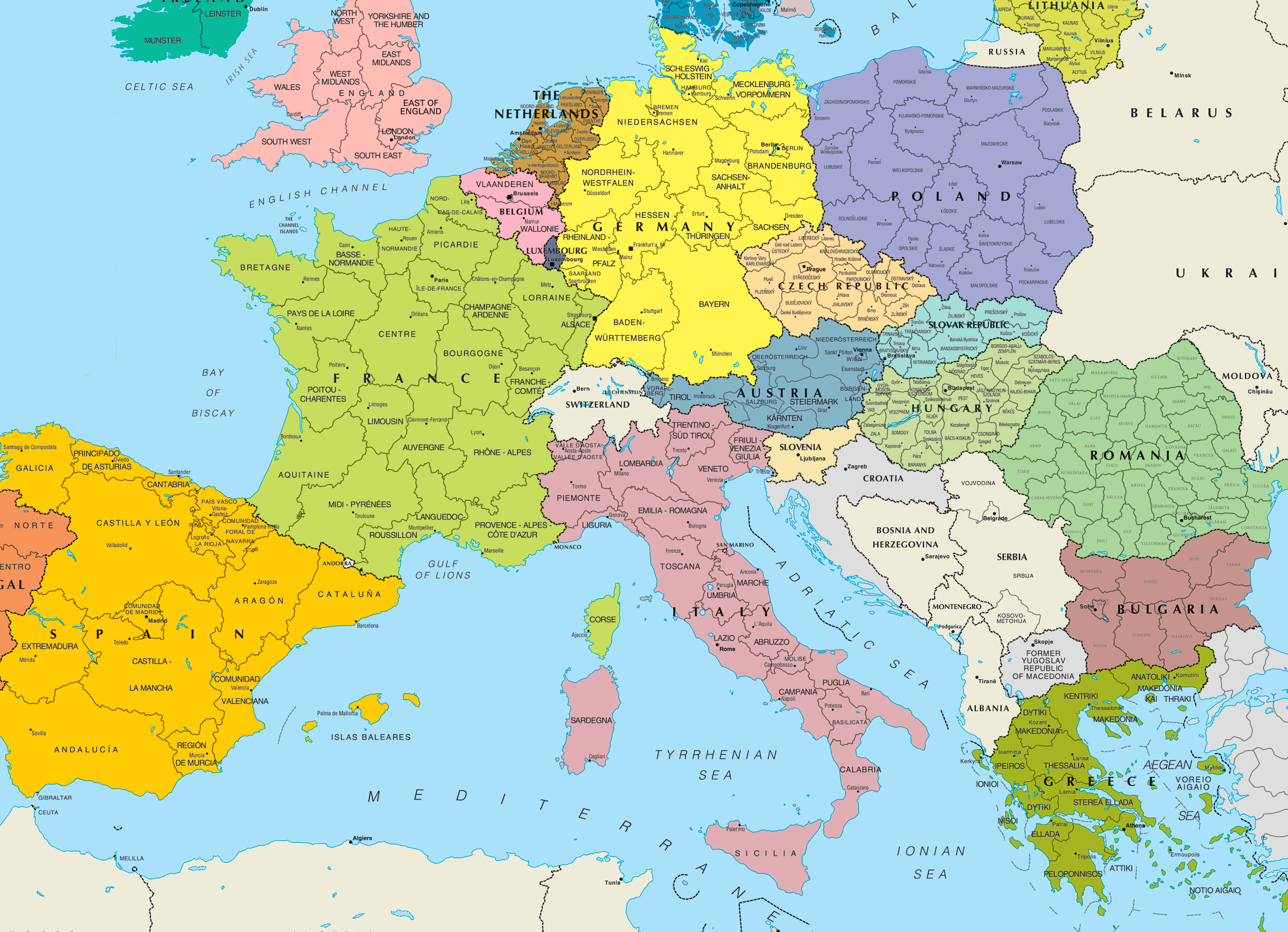 Central Europe Political Map Mapsof Central Europe Political Map Mapsof