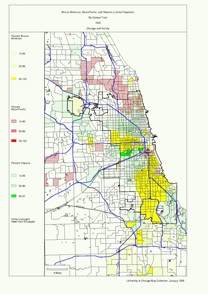 Chicago 1990 Census Maps Printable Map Of Chicago 