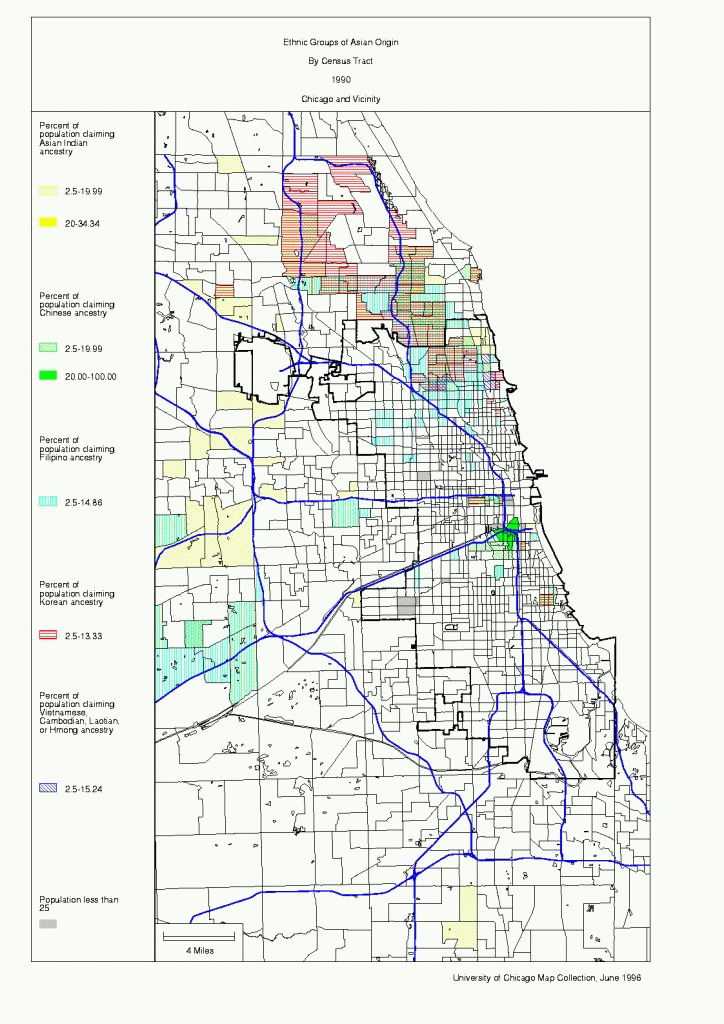 Chicago 1990 Census Maps Printable Map Of Chicago 