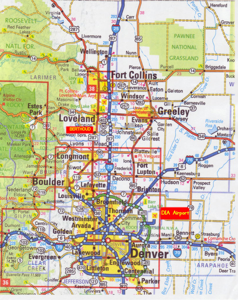 Denver Map Free Printable Maps