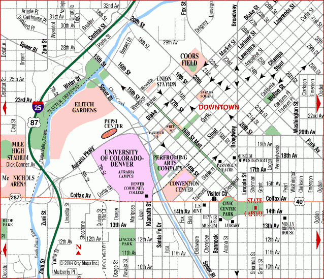 Denver Map Tourist Attractions TravelsFinders Com Denver Map Tourist Attractions TravelsFinders Com