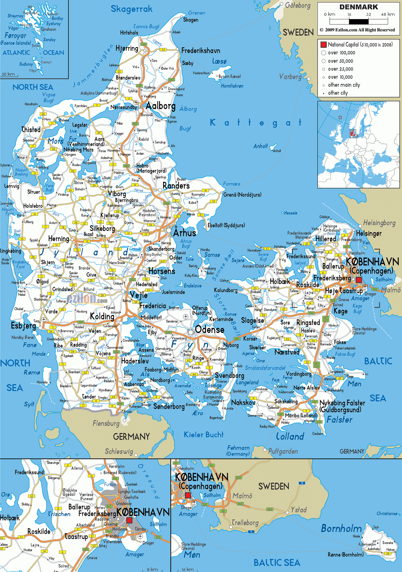 Detailed Clear Large Road Map Of Denmark Ezilon Maps Detailed Clear Large Road Map Of Denmark Ezilon Maps