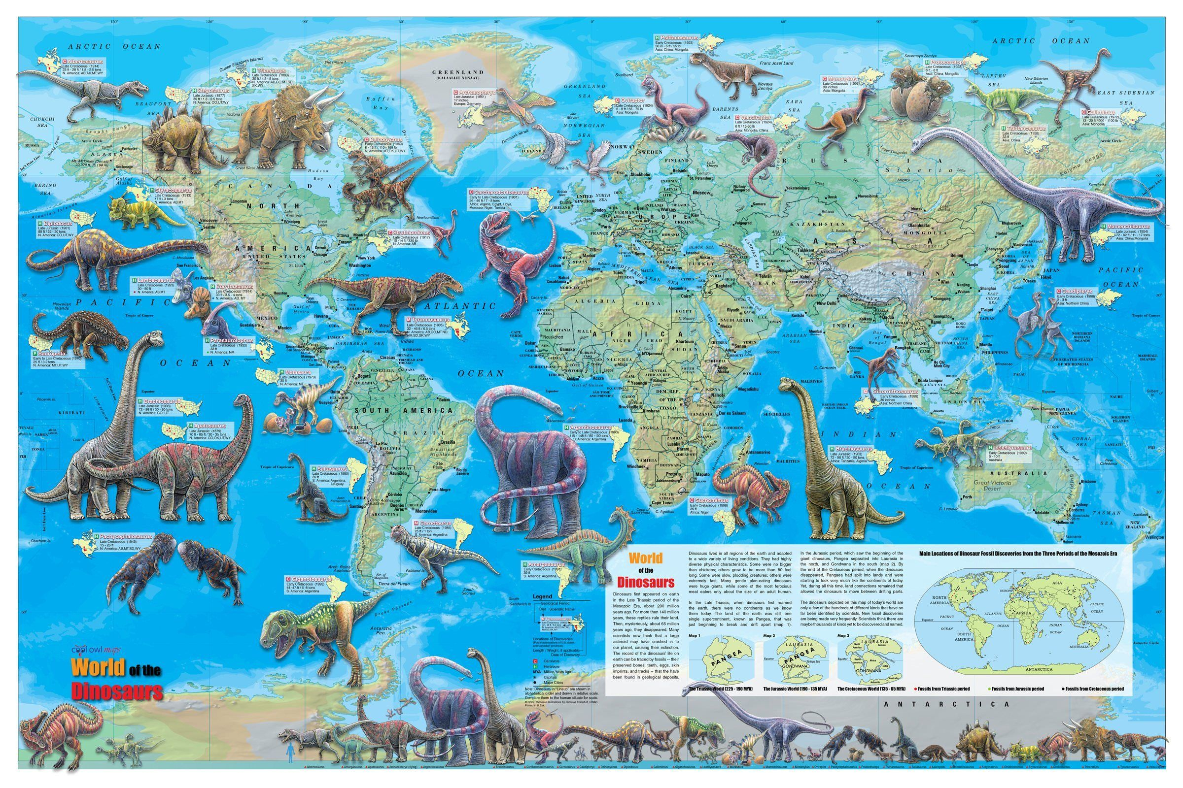 Dinosaur World Map Map Poster Dinosaur Posters Wall Maps Dinosaur World Map Map Poster Dinosaur Posters Wall Maps