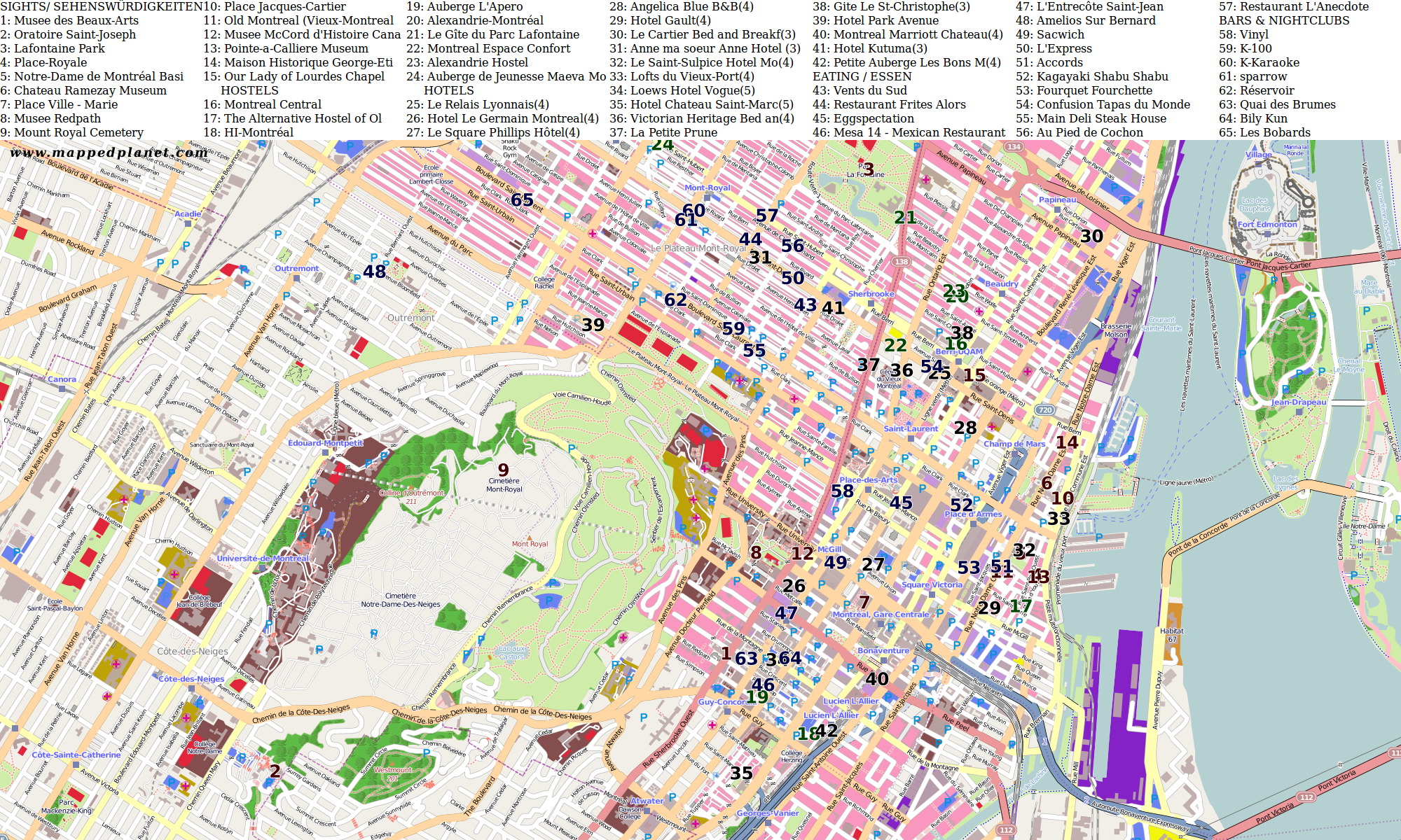 Downtown Tourist Map Tourist Map Short Trip Trip