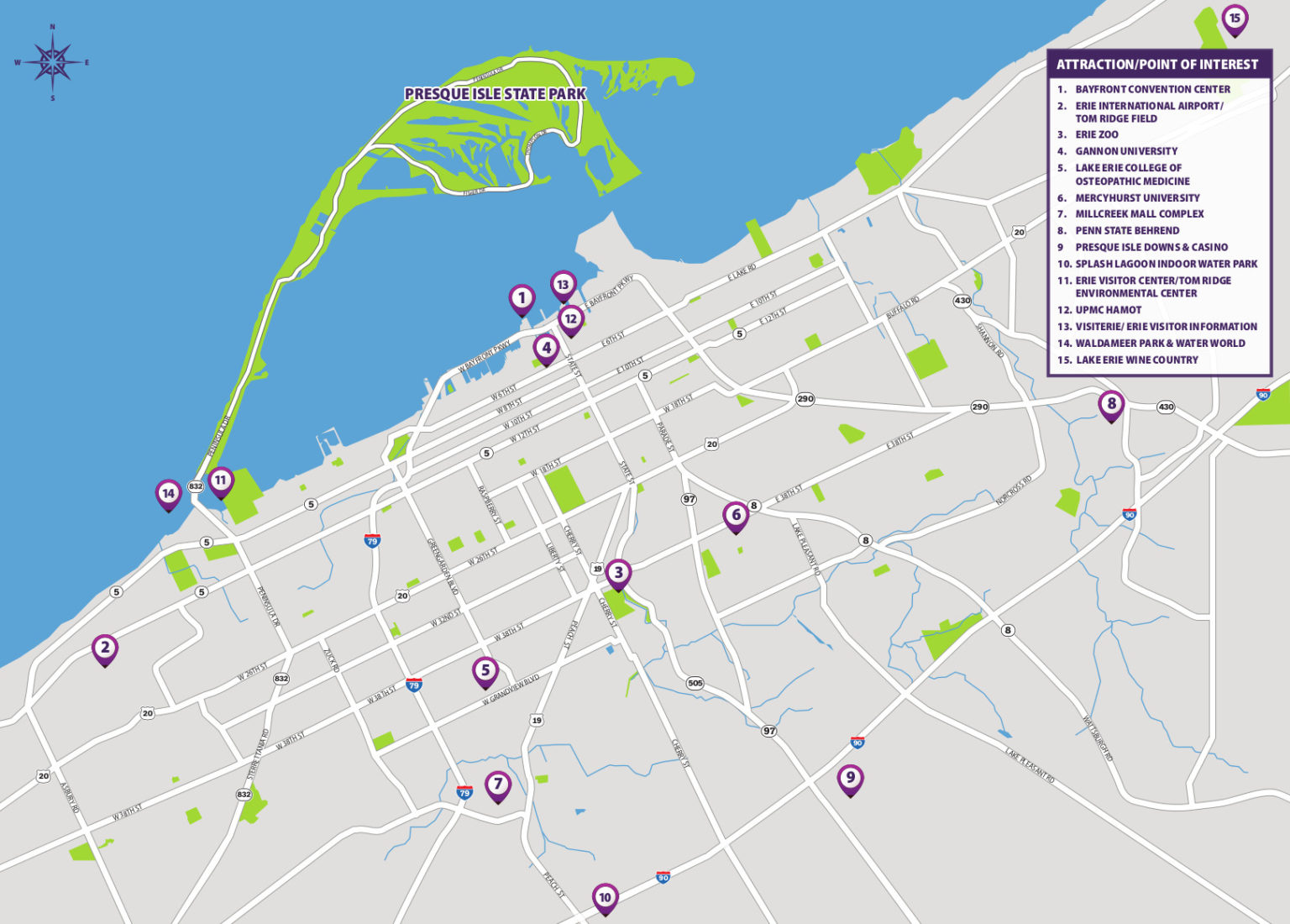 Erie Pennsylvania On Map – Printable Map of The United States