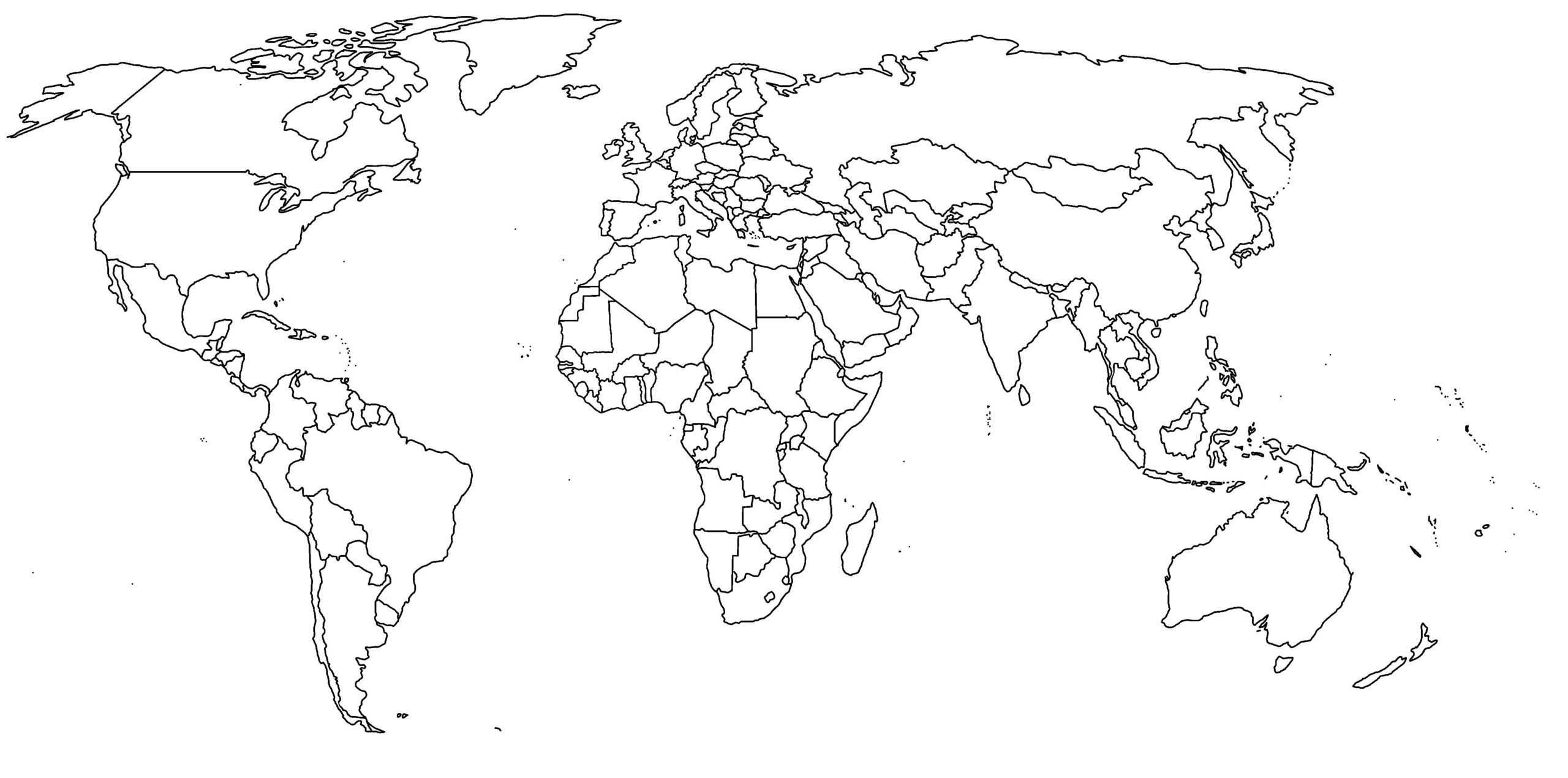Exhaustive Printable Simple World Map Outline World Map 