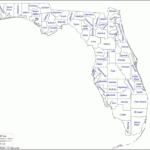 Florida Map Featuring County Locations