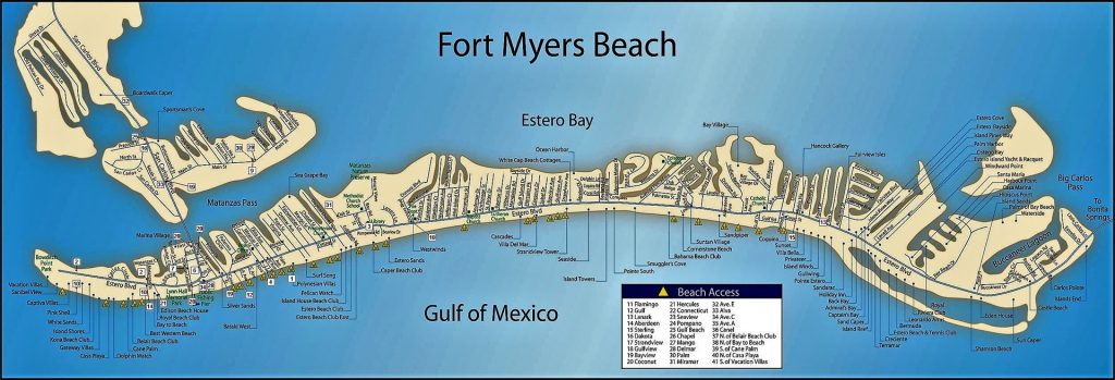 Fort Myers Beach Street Map The Best Beaches In The 