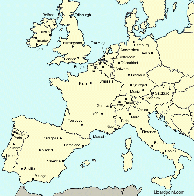Free Detailed Printable Map Of Europe World Map With 