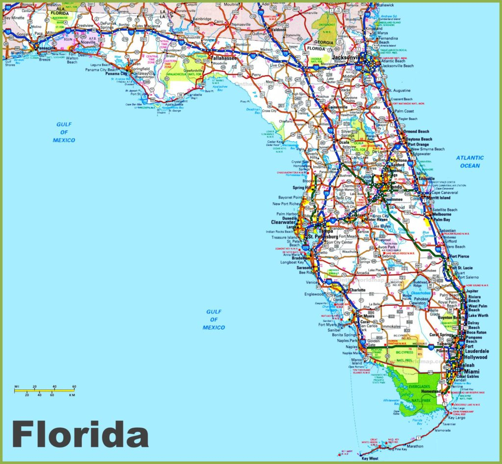 Free Florida County Maps With Roads