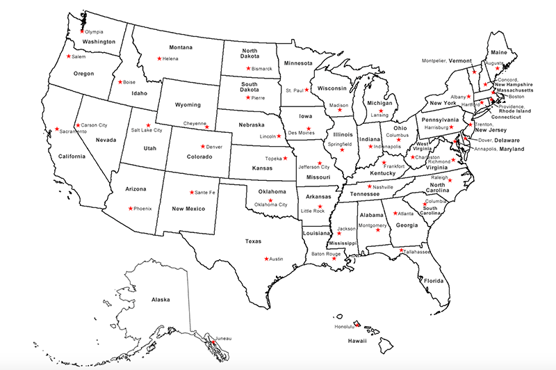 Free Printable Template Blank Map Of The United States Free Printable Template Blank Map Of The United States