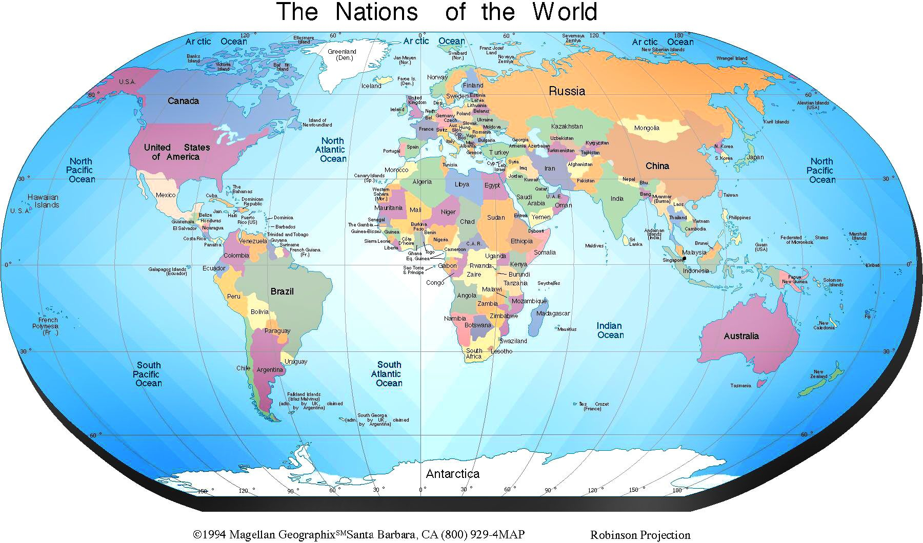 Free Printable World Map With Countries Labeled Show Me A 