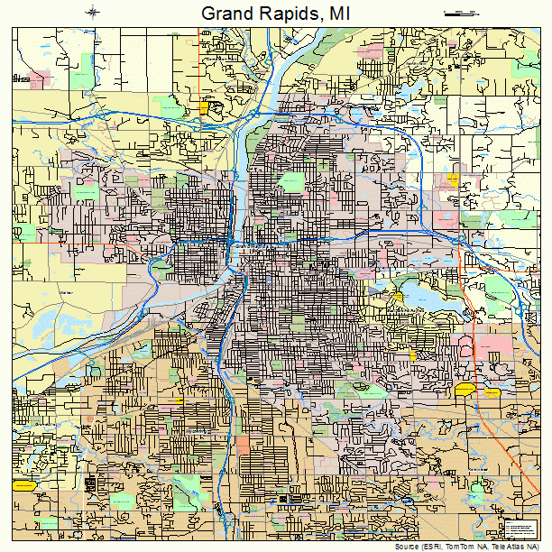 Grand Rapids Michigan Street Map 2634000