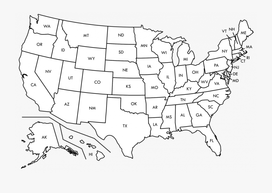 High Resolution Blank Us Map Free Transparent Clipart 