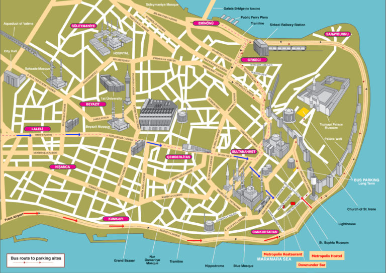 Istanbul Map Map Of Istanbul Rail System Printable